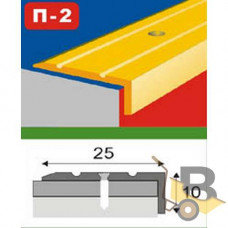 Кутовий поріжок для підлоги КСК-Профіль 25х10 мм 0,9 м Вільха П2