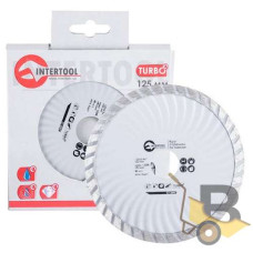 Диск відрізний по каменю TURBO алмазний, 125 мм, 16-18% INTERTOOL CT-2002