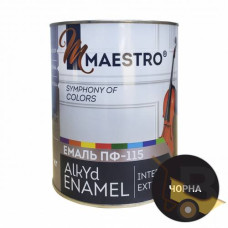 Емаль Maestro ПФ 115 чорна 0,9 кг