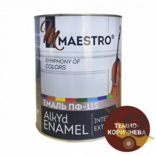 Емаль Maestro ПФ 115 темно-коричнева 0,9 кг