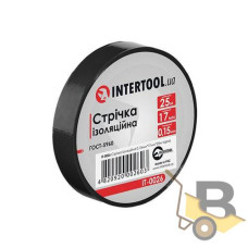 Стрічка ізоляційна, 0,15х17 мм 25 м, чорна INTERTOOL IT-0026, шт