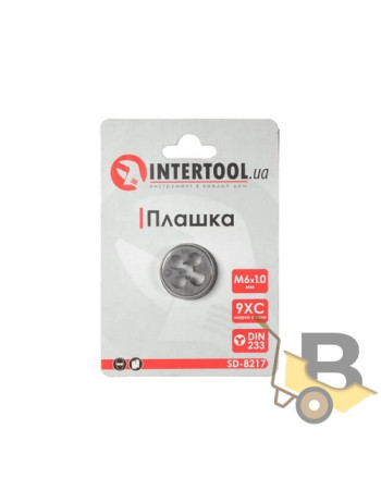 Плашка M6x1,0 мм INTERTOOL SD-8217...