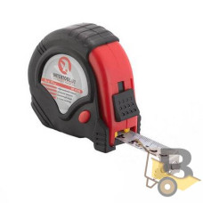Рулетка з металевим полотном 5 м х 19 мм, 3 стопори полотна INTERTOOL MT-0105